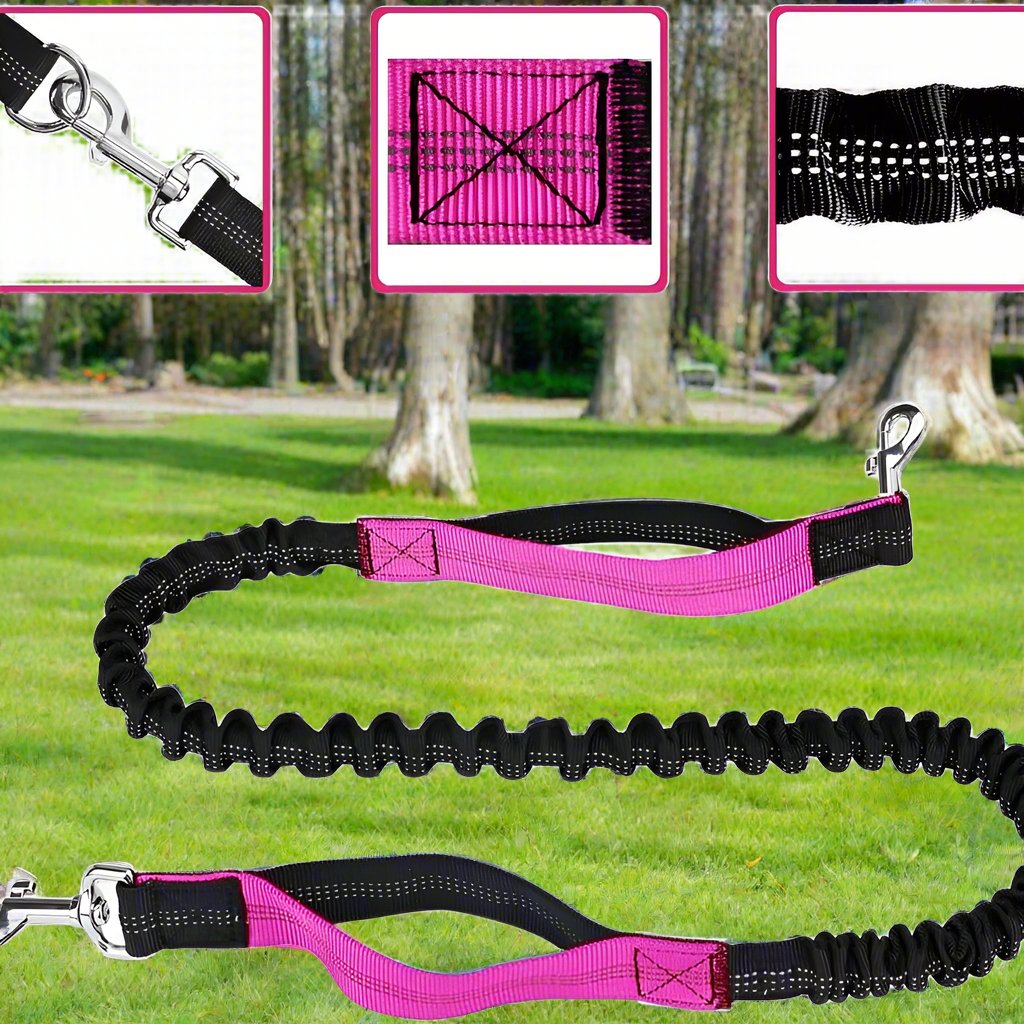 Laisse Chien - HandFreeDogLeash™ - Rose - Lechiotfute