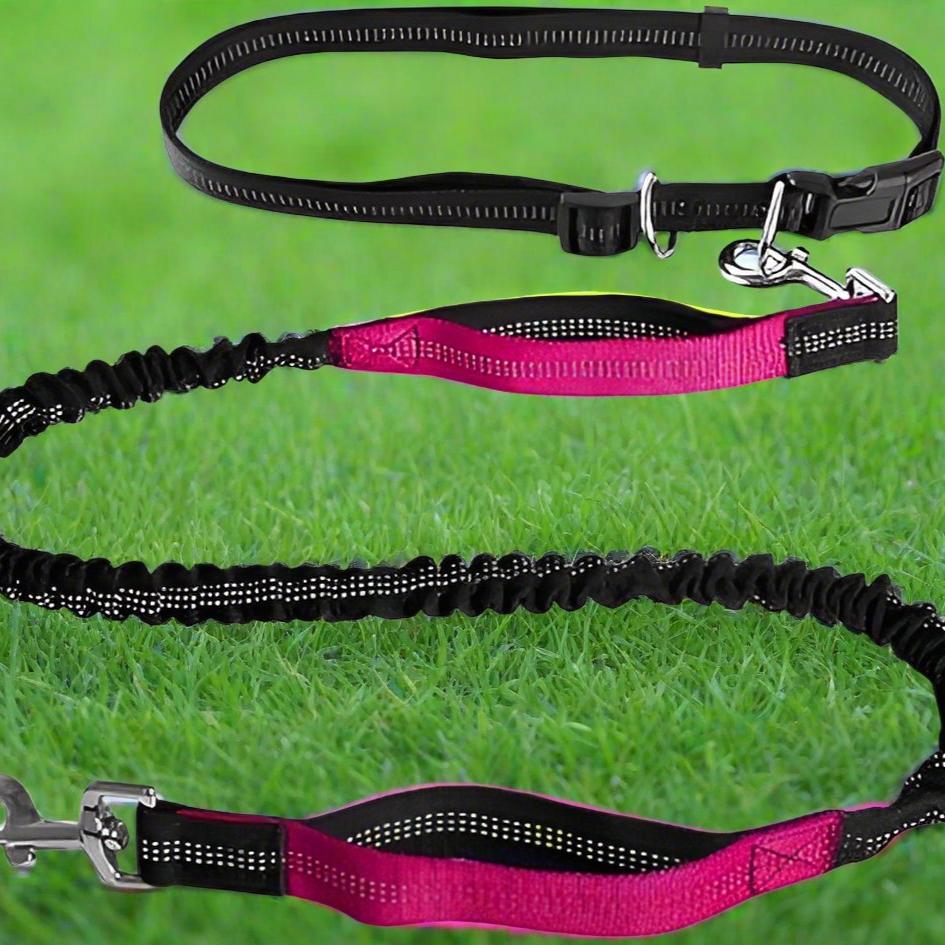 Laisse Chien - HandFreeDogLeash™ - Rose - Lechiotfute